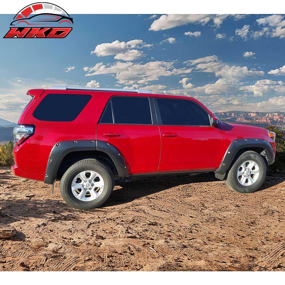 Fits 14-22 Toyota 4Runner Pocket Rivet Style Unpainted Side Fender Wheel Flares