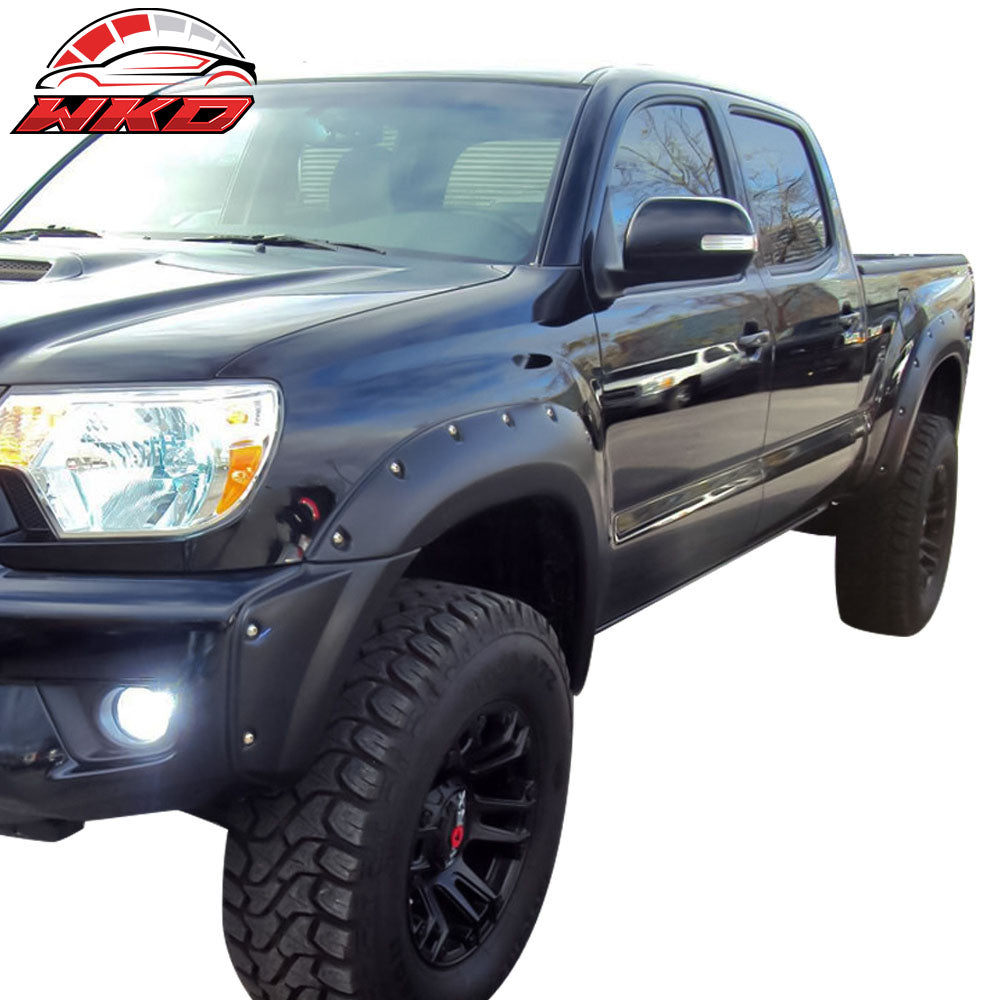 Fits 12-15 Toyota Tacoma Fleetside 73.5" Bed Pocket Rivet Style Fender Flares PP
