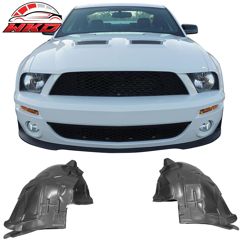 Fits 07-09 Ford Mustang Shelby GT500 OE Style Fender Liners Guard Front Splash