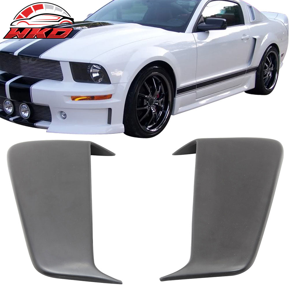 Fits 05-09 Ford Mustang Coupe Unpainted Black EL Side Fender Scoop - PU