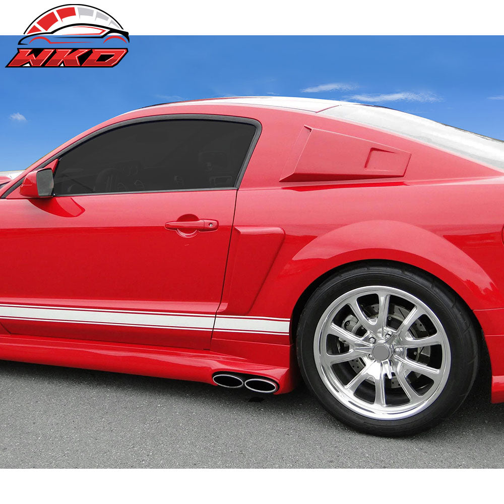 Fits 05-09 Ford Mustang Coupe Unpainted Black EL Side Fender Scoop - PU