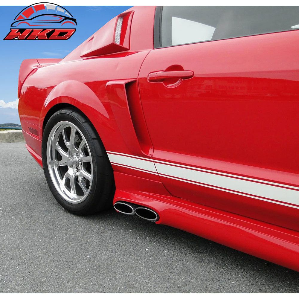 Fits 05-09 Ford Mustang Coupe Unpainted Black EL Side Fender Scoop - PU