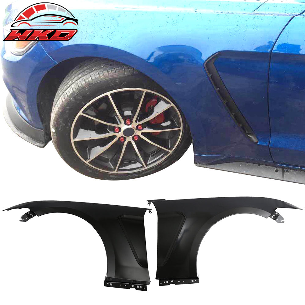 Fits 15-17 Ford Mustang GT350 Style Steel Fender Trim w Inserts