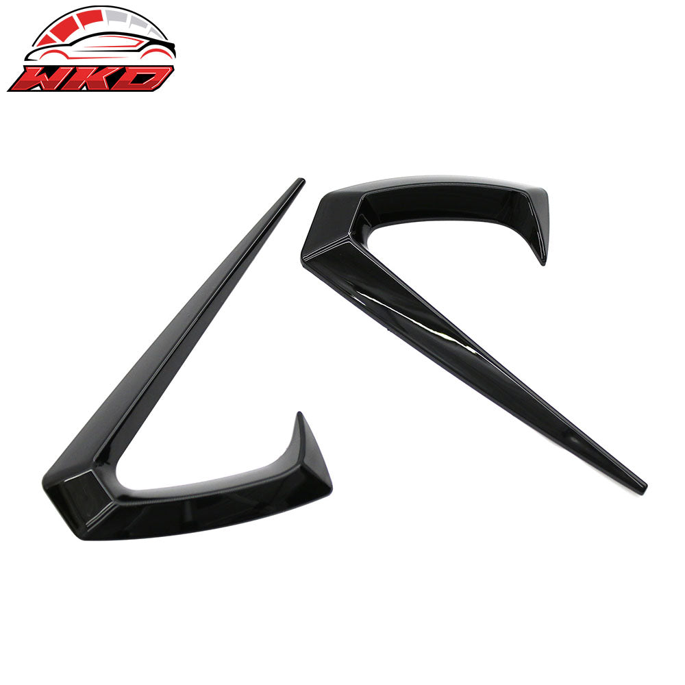 Fits 25-26 Tesla Model Y Juniper Side Fender Trim Gloss Black Vent ABS Decor 2PC