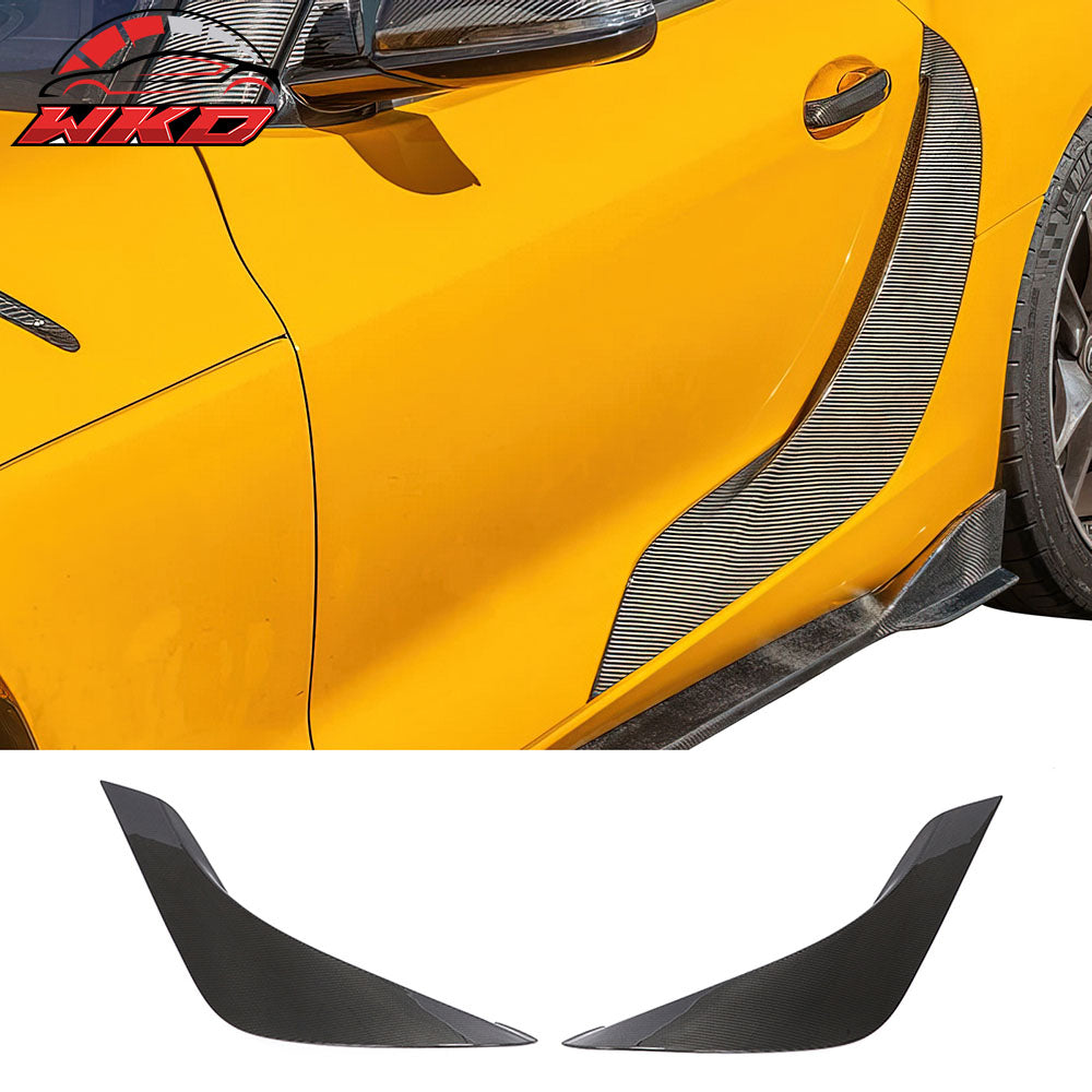 Dry Carbon Fiber Fit 20-25 Toyota GR Supra A90 A91 Side Fender Vent Door Garnish | Wholesale