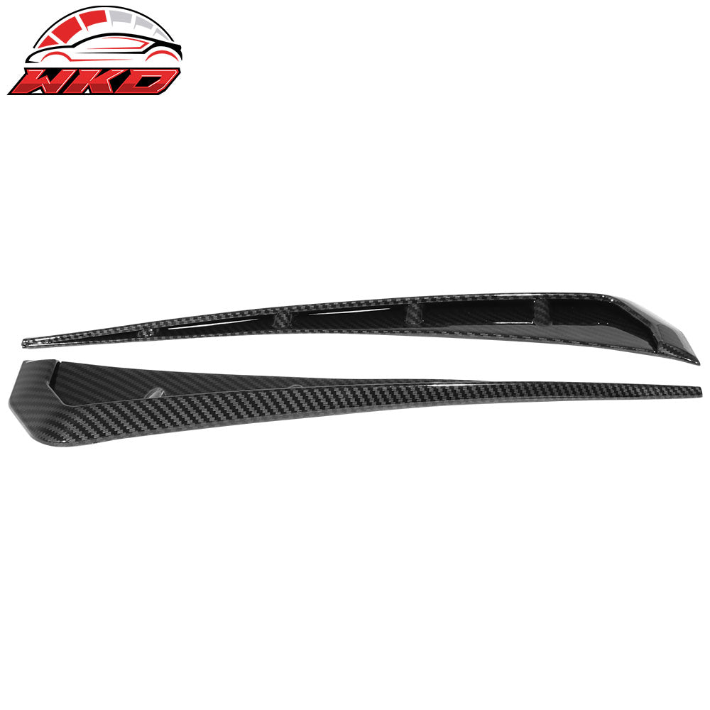 Fits 16-21 Honda Civic 10th Gen Fender Vents Front Pair Carbon Fiber Print