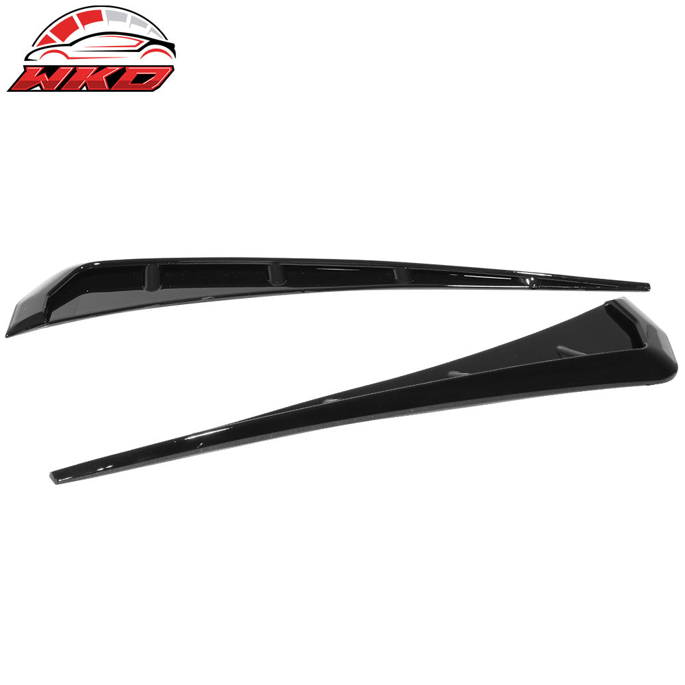 Fits 16-20 Honda Civic 10th Gen Front Fender Side Vent Cover Gloss Black ABS