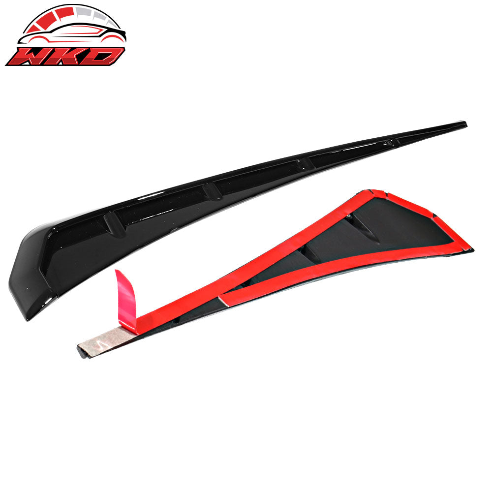 Fits 16-20 Honda Civic 10th Gen Front Fender Side Vent Cover Gloss Black ABS