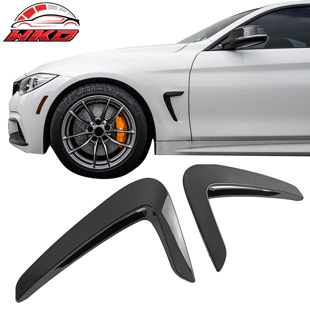Fits 14-16 BMW 4-Series F32 F33 F36 Side Fender Air Vent Painted #668 Jet Black