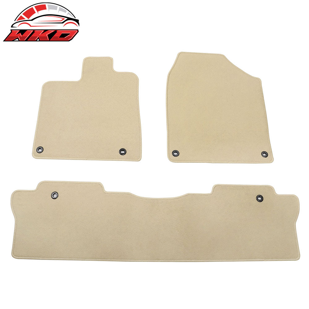 For 17-25 Honda Ridgeline Anti-Slip Front Rear Floor Mat Carpet Nylon 3PCS Beige | Wholesale