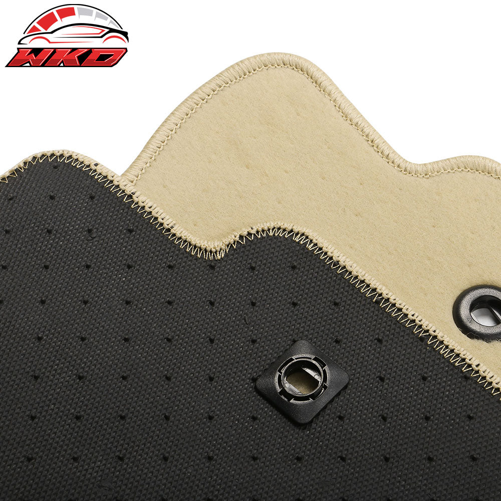 For 17-25 Honda Ridgeline Anti-Slip Front Rear Floor Mat Carpet Nylon 3PCS Beige