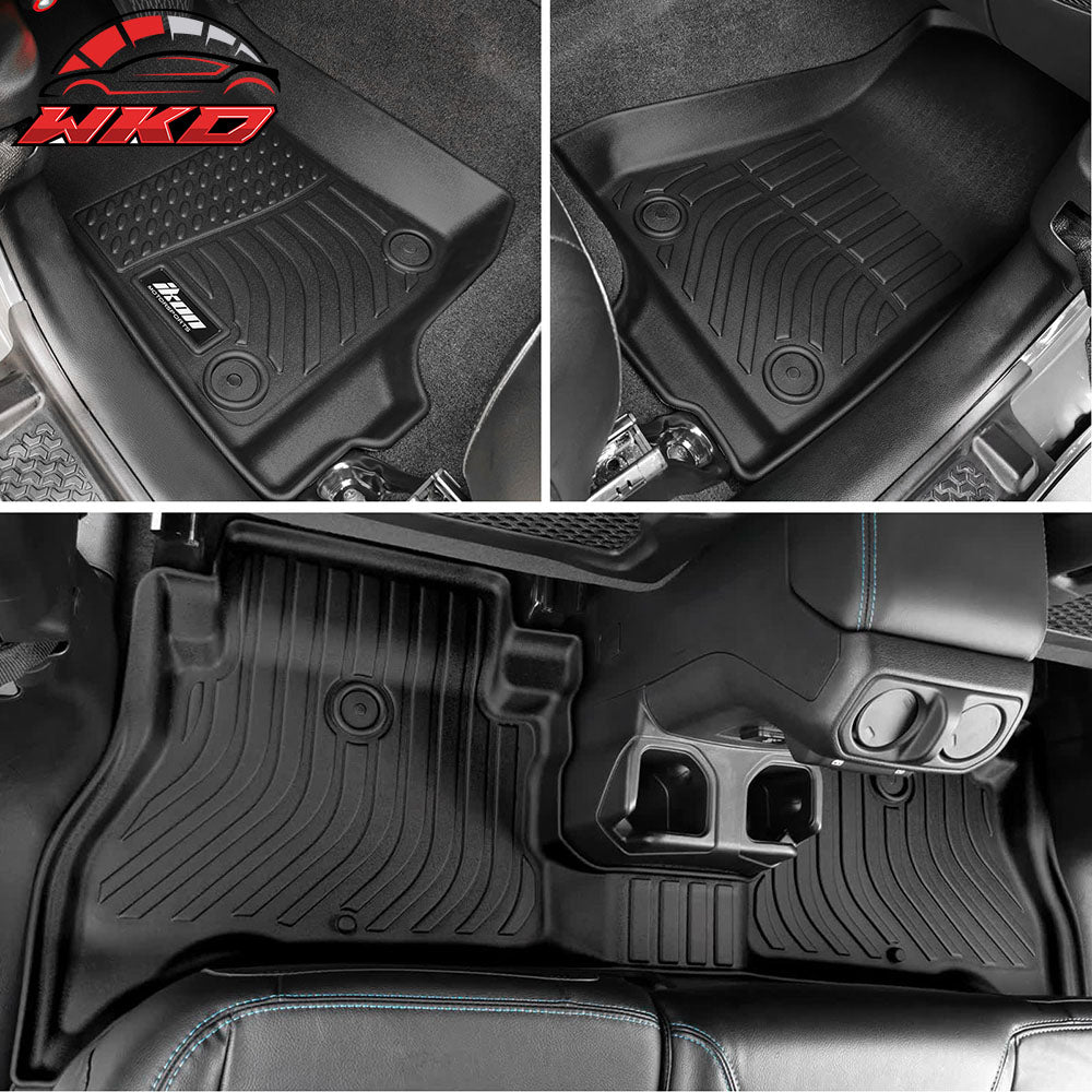 Fits 21-25 Jeep Wrangler 4xe All Weather Floor Mats & Rear Trunk Cargo Liner TPE