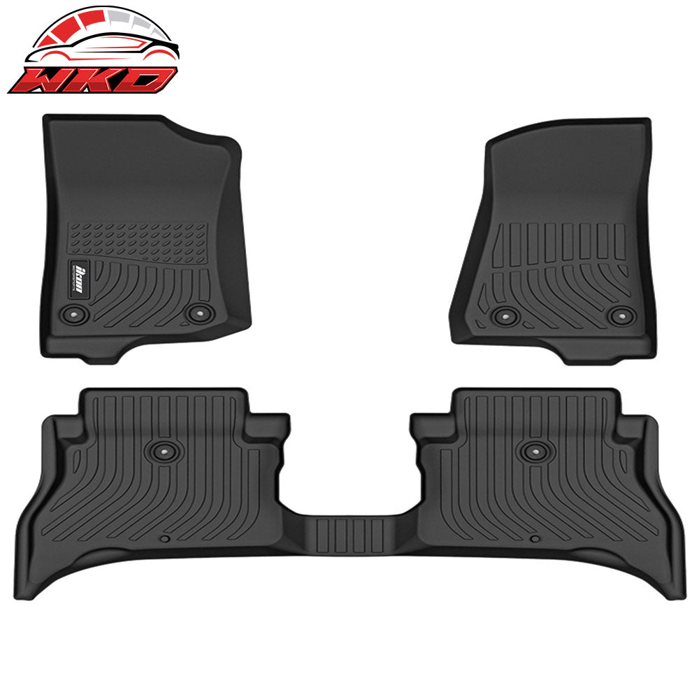 Fits 21-25 Jeep Wrangler 4xe All Weather Floor Mats & Rear Trunk Cargo Liner TPE