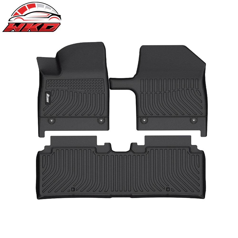 Fits 22-24 Kia EV6 All Weather 3D Molded Floor Mats Carpet Liner + Trunk Mat TPE