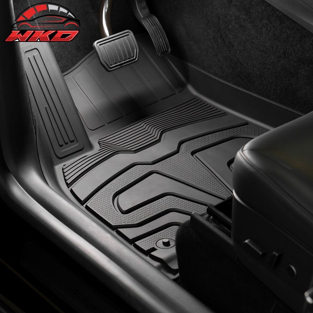 Fits 20-24 Tesla Model Y Floor Mats + Trunk Mat 3D TPE Carpets Cargo Liner Guard