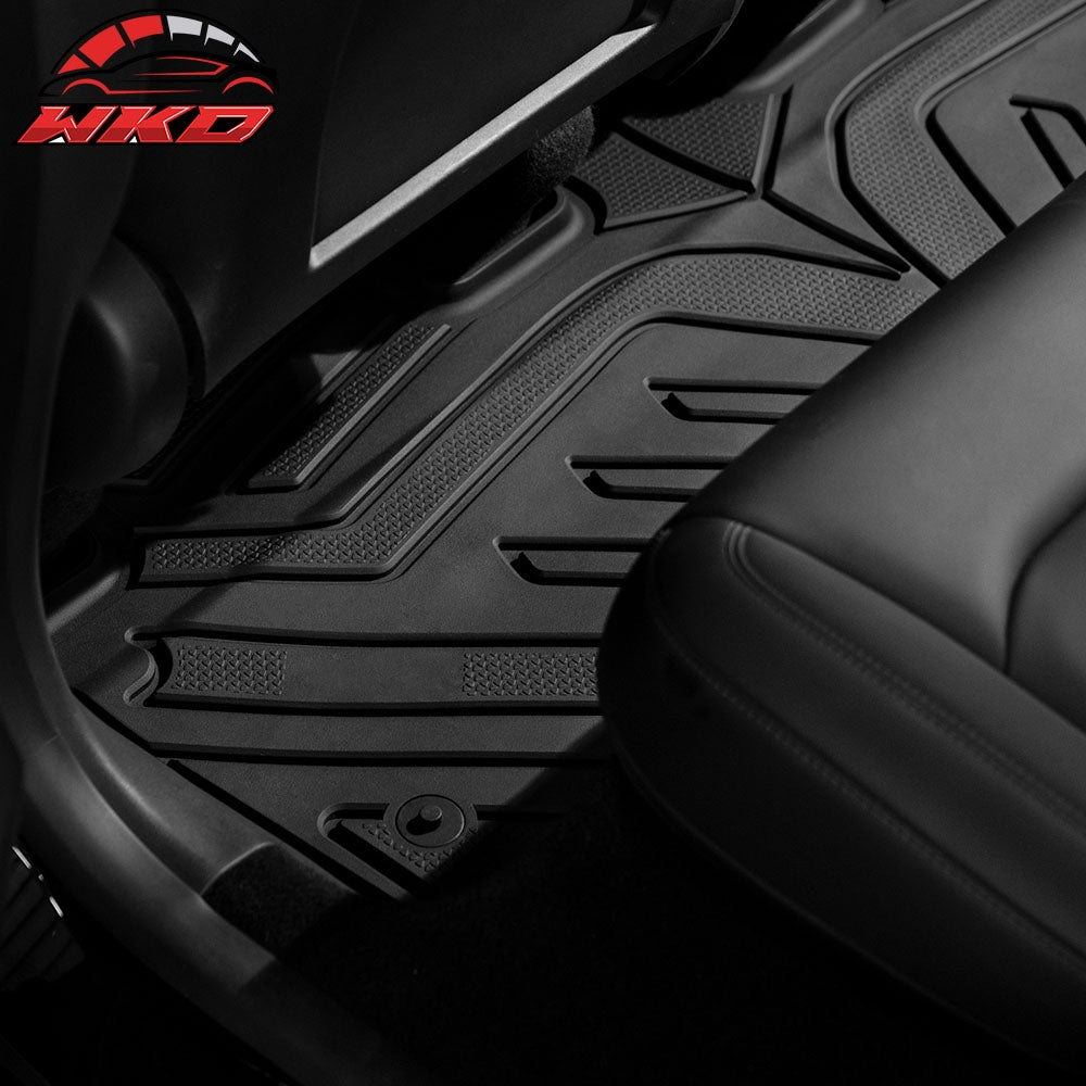 Fits 20-24 Tesla Model Y Floor Mats + Trunk Mat 3D TPE Carpets Cargo Liner Guard