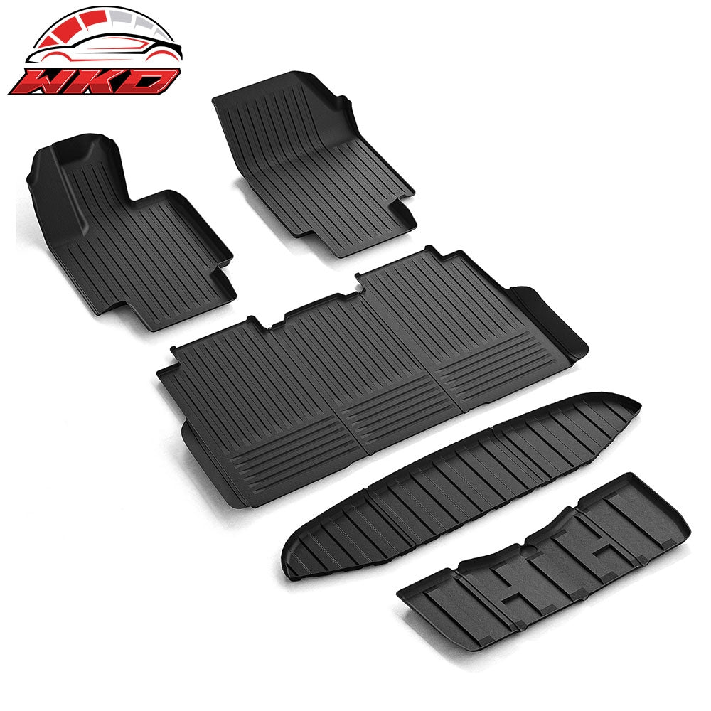 Fits 23-24 Tesla Cybertruck 3D Front Rear Floor Mats Trunk Protector Liners TPE