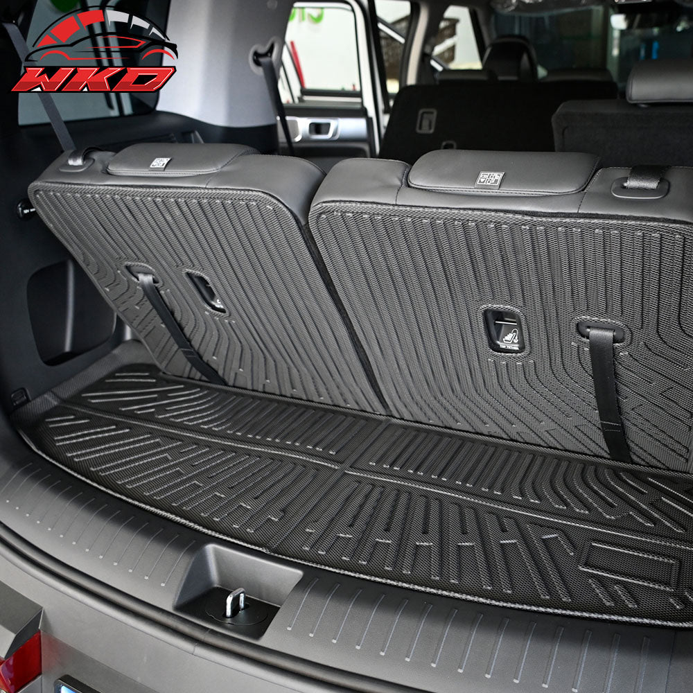 Fits 24-25 Hyundai Santa Fe 6/7 Seats Non-Slip Floor Mats + Trunk Mat Liner TPE