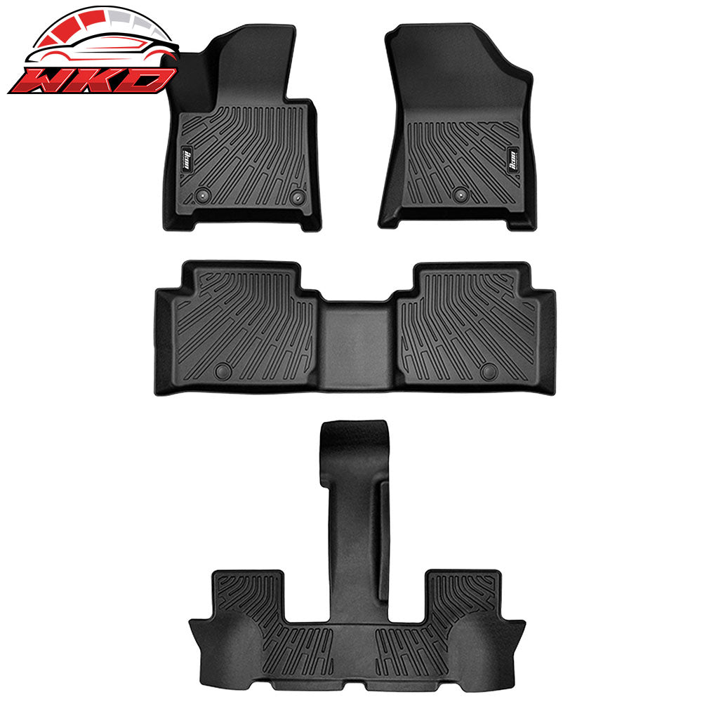 Fits 24-25 Hyundai Santa Fe 6/7 Seats Non-Slip Floor Mats + Trunk Mat Liner TPE