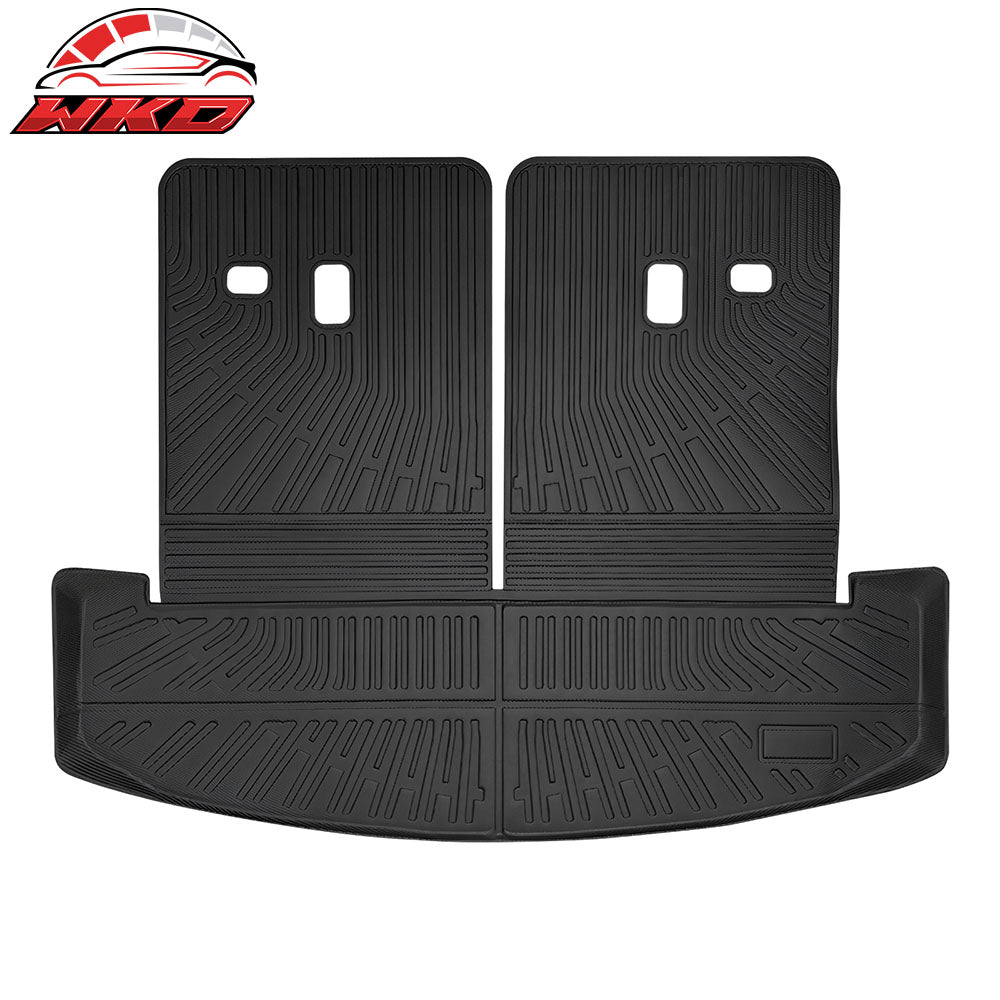 Fits 24-25 Hyundai Santa Fe 6/7 Seats Non-Slip Floor Mats + Trunk Mat Liner TPE