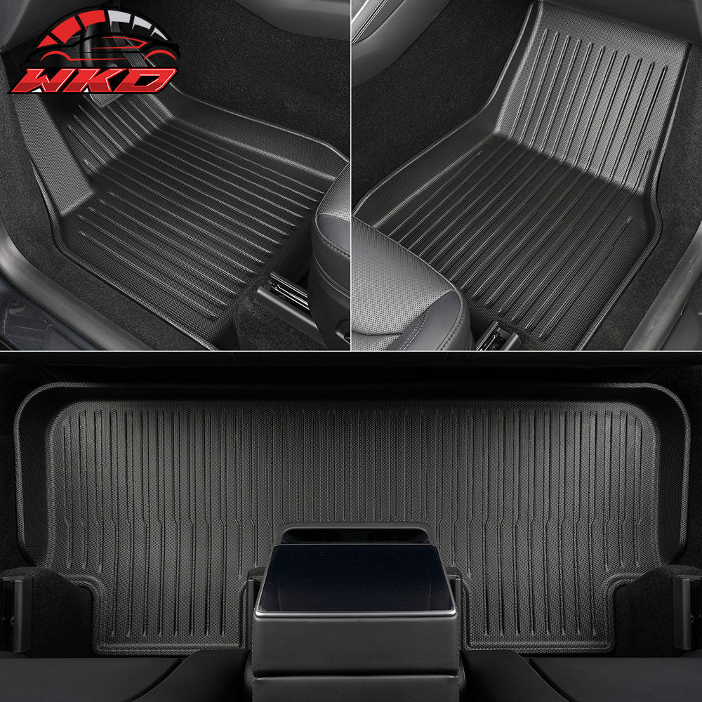 Fits 2026 Tesla Model Y Juniper TPE Front + Rear Storage + Floor + Trunk Mat 6PC