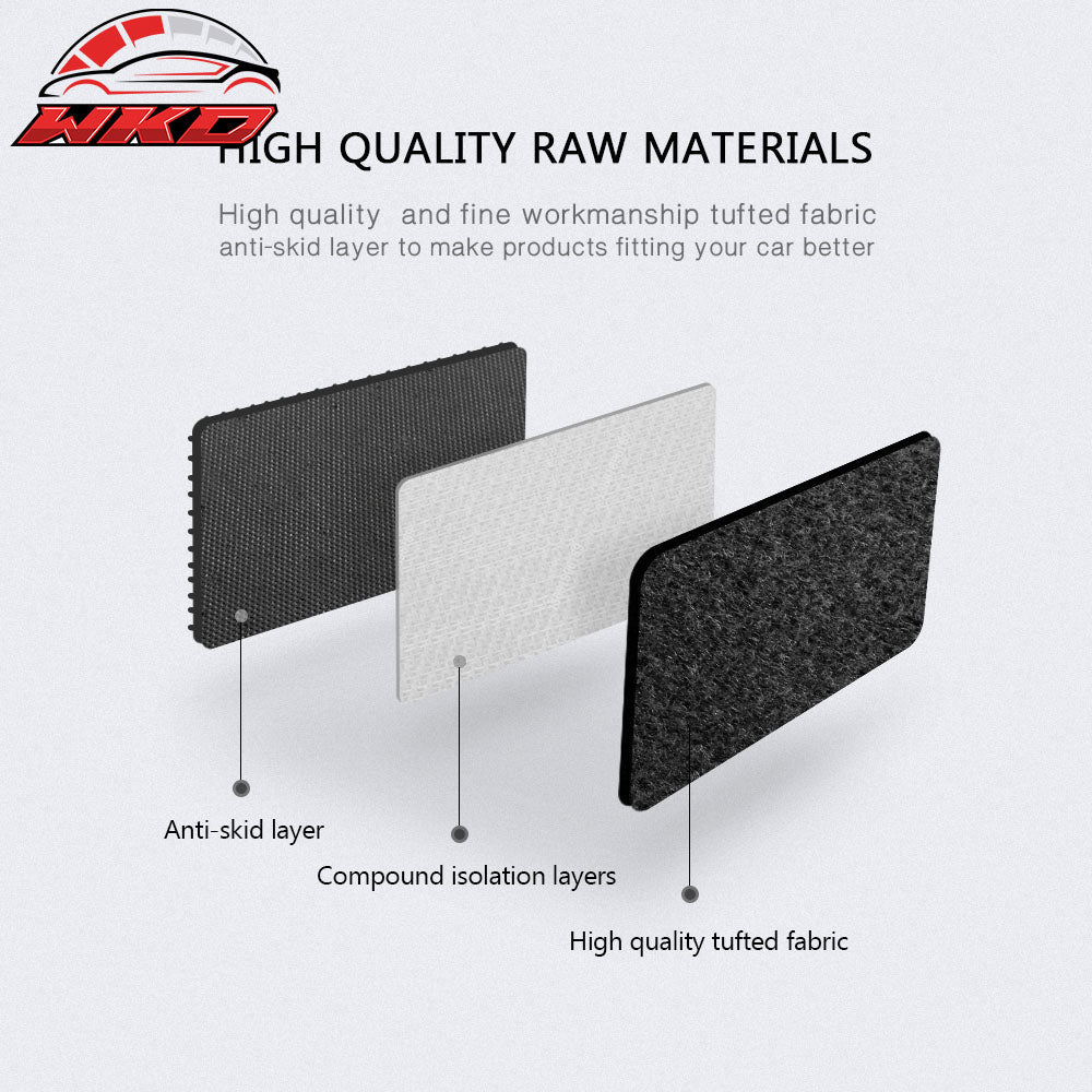 Fit 96-98 Acura TL Driver Passenger Floor Mats Carpet Nylon Black