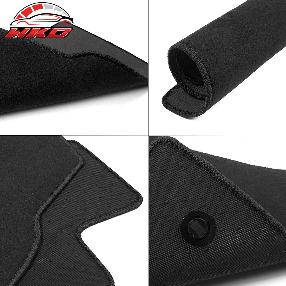 Fits 2007-2012 Nissan Altima 4 Door Black Nylon Floor Mats Carpet 4 Pieces Set