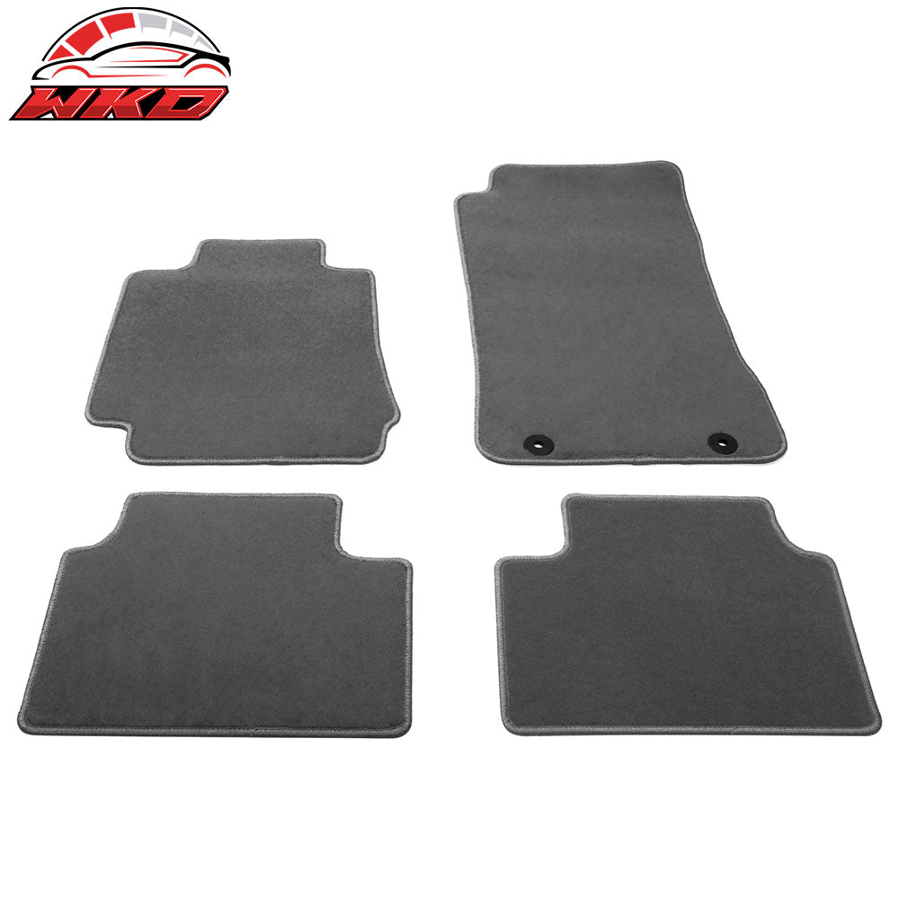 Fits 17-24 Alfa Romeo Giulia Anti-Slip Front Rear Floor Mats Nylon 4PCS - Gray