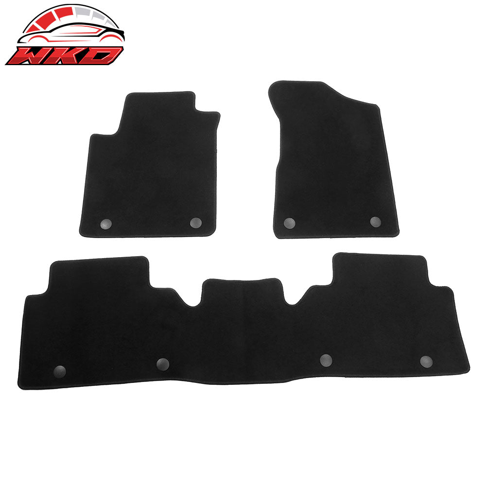 2017-23 Nissan Armada QX80 Anti-Slip Front Rear Floor Mats Nylon 3PCS - Black | Wholesale