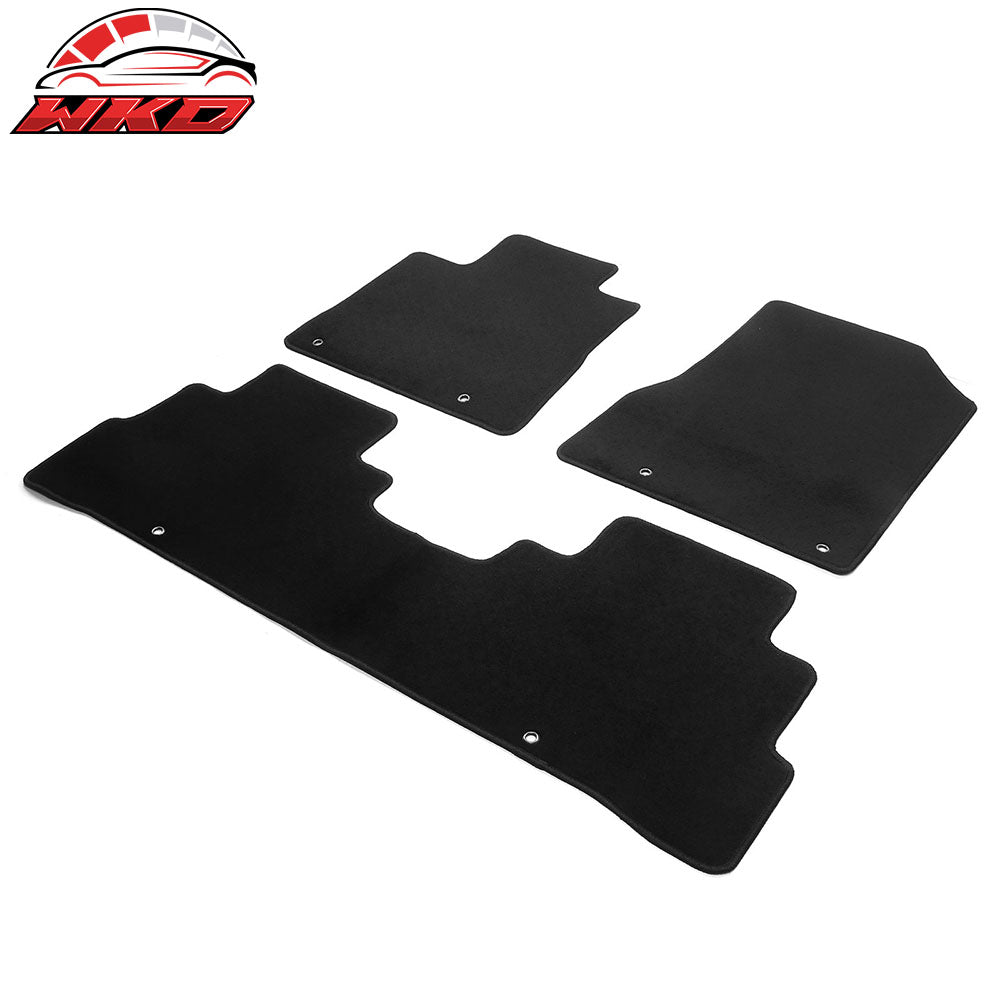 Fits 15-24Ā Nissan Murano Anti-Slip Front Rear Floor Mats Carpet Nylon 3PCS Black