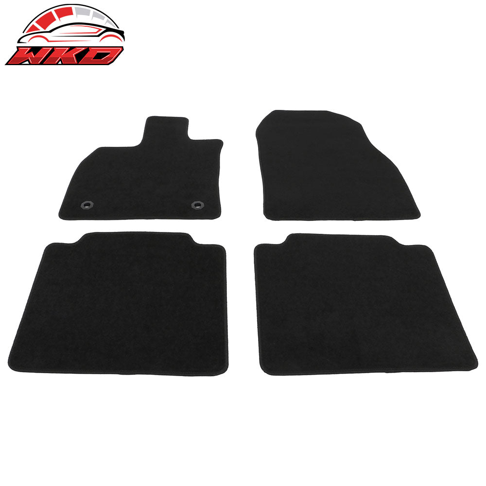 Fits 23-25 Toyota bZ4X & Subaru Solterra 4PCS Car Floor Mats Carpets Nylon Black