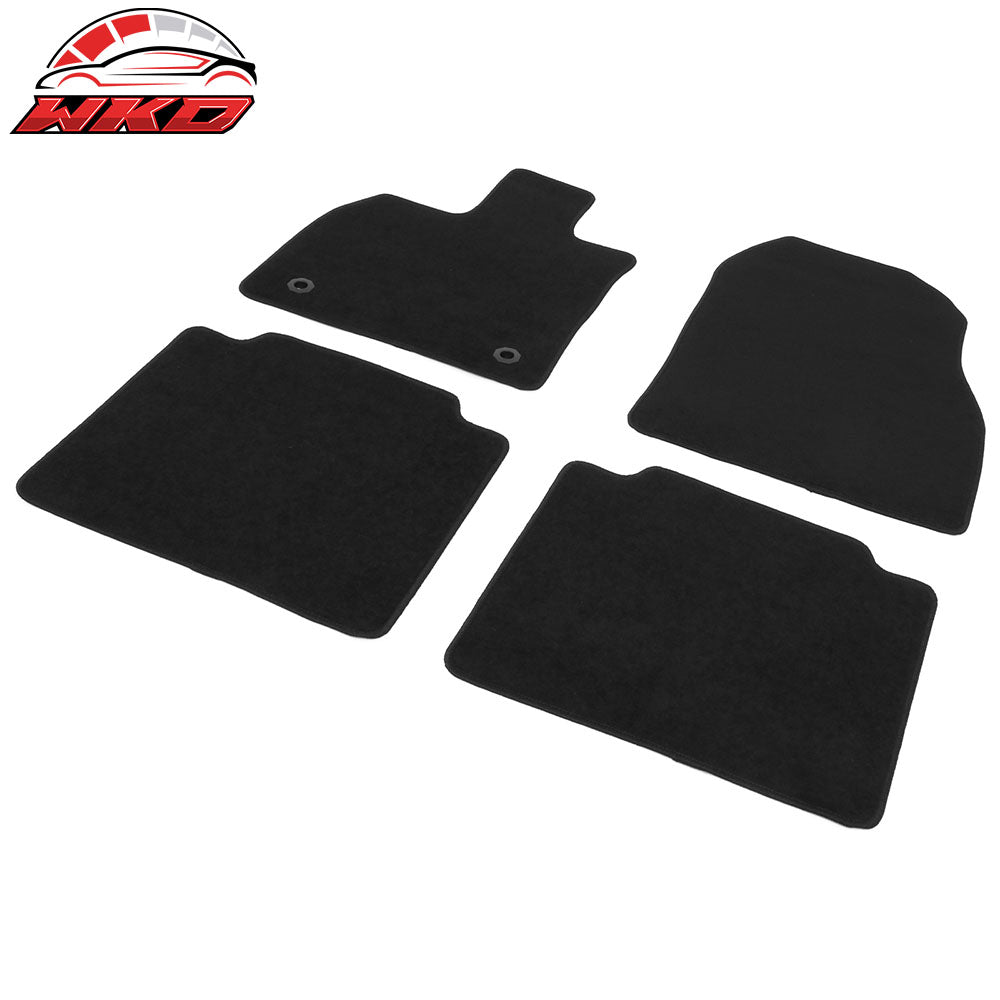 Fits 23-25 Toyota bZ4X & Subaru Solterra 4PCS Car Floor Mats Carpets Nylon Black