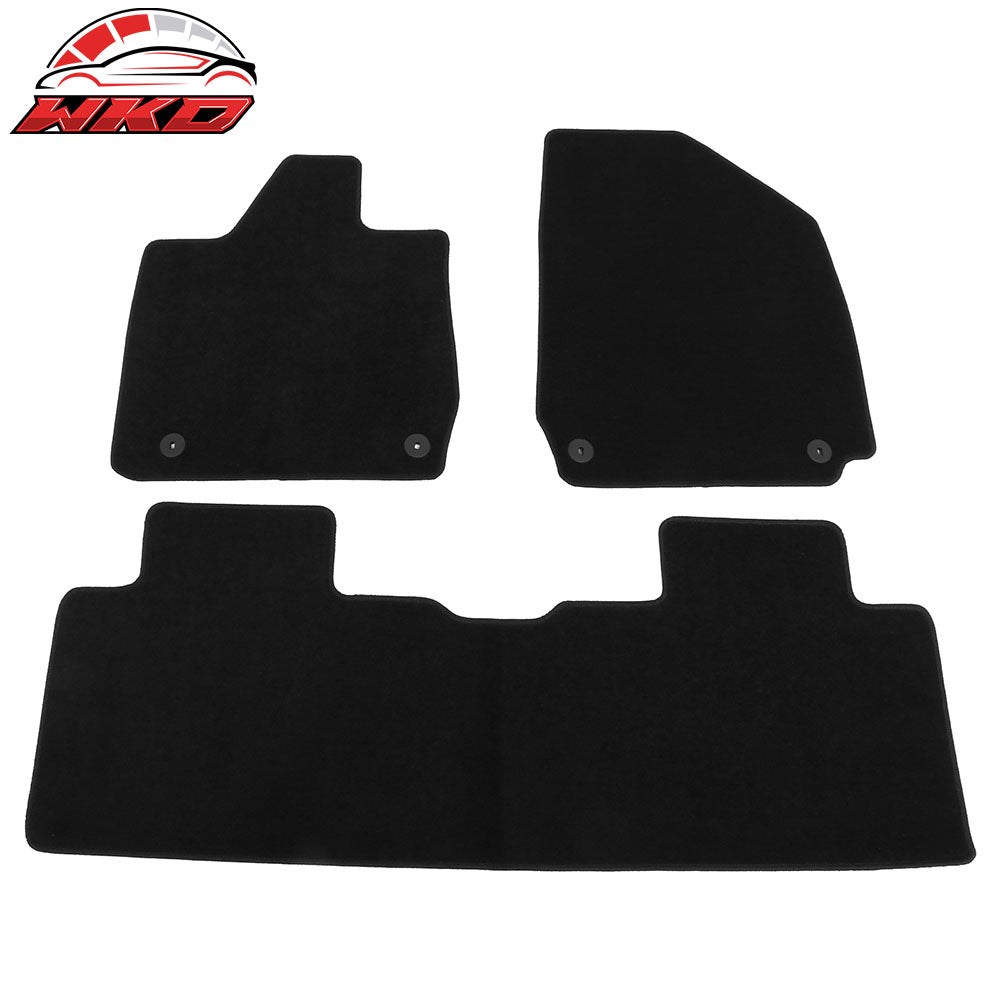 2023-24 Hyundai Ioniq 6 Front Rear Floor Mats Carpets 4 Door Nylon Black 3PCS | Wholesale