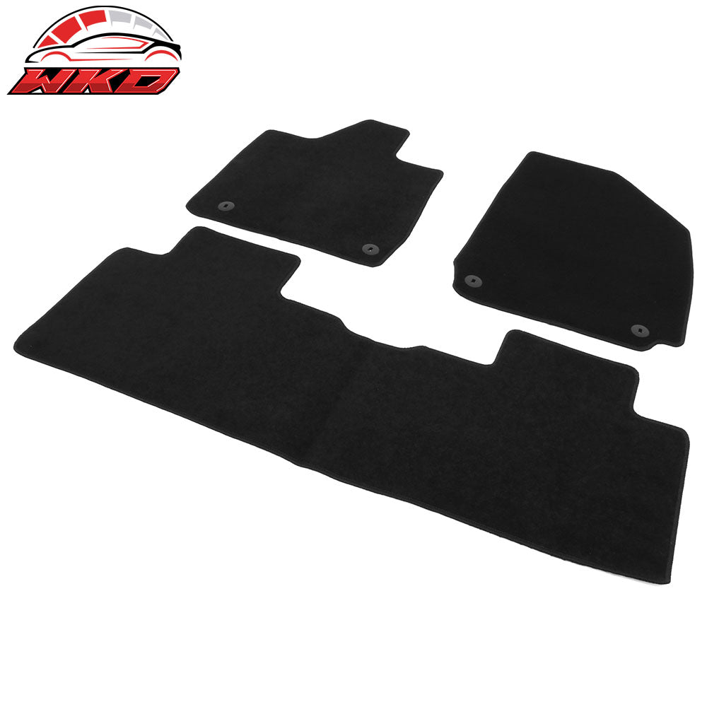 Fits 23-24 Hyundai Ioniq 6 Front Rear Floor Mats Carpets 4 Door Nylon Black 3PCS
