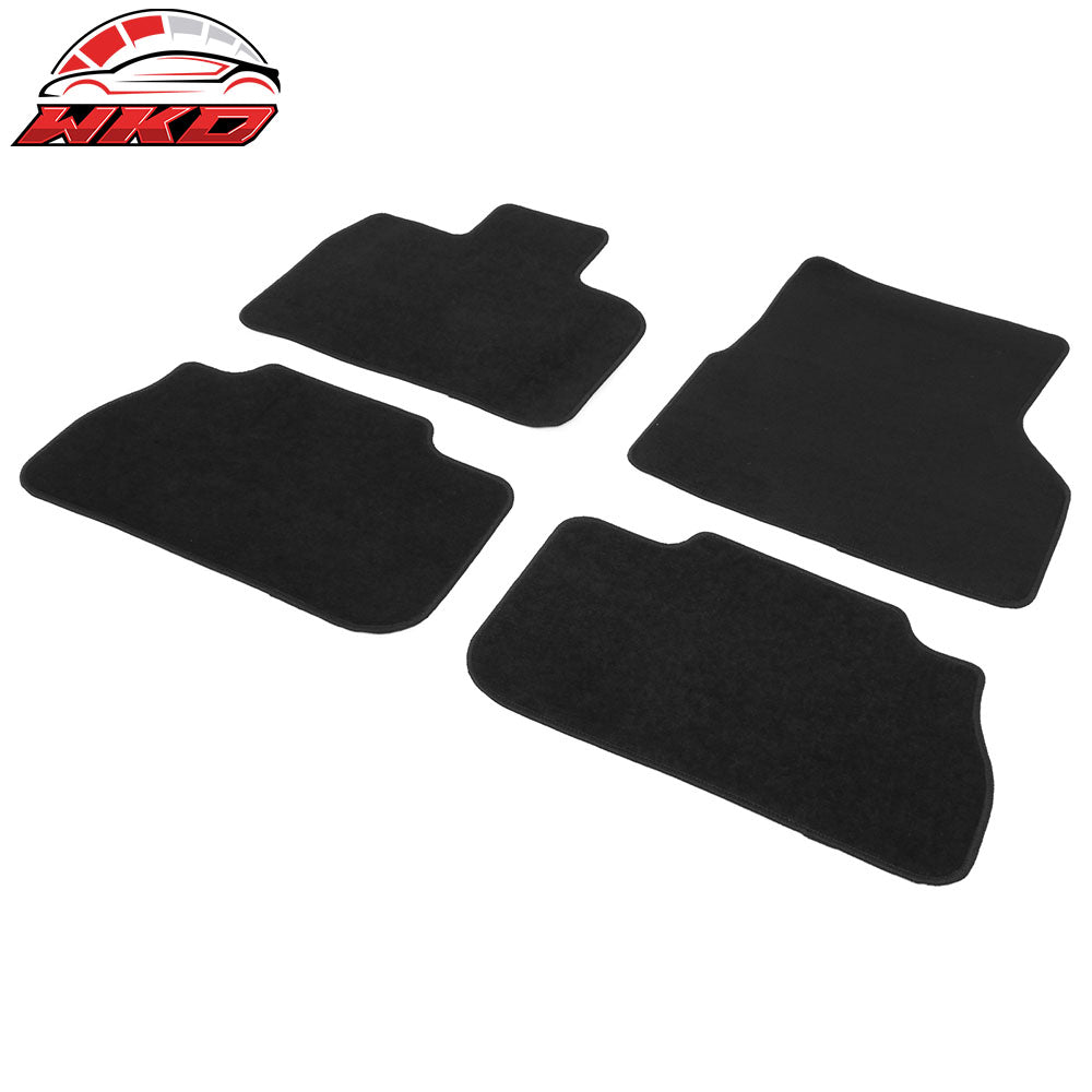 Fits 22-24 BMW I20 iX Nylon Front Rear Floor Mats Full Coverage Carpet Black 4PC
