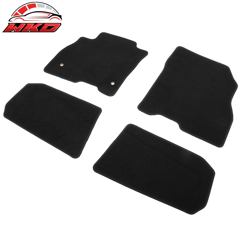 Fits 18-25 Nissan LEAF Anti-Slip Front Rear Floor Mats Carpet Nylon 4PCS Black