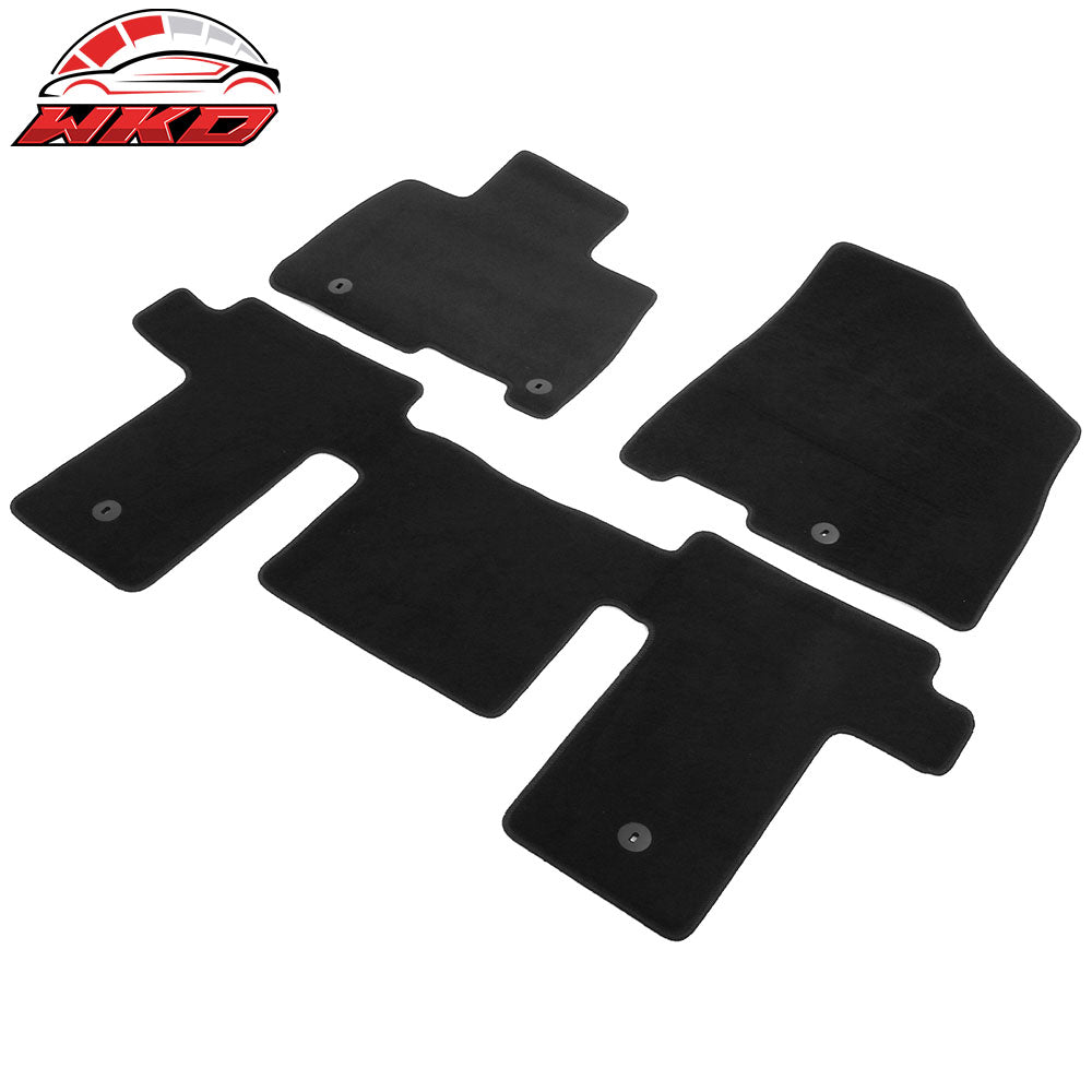 Fits 22-25 Kia Carnival 8-Seat Anti-Slip Front Rear Floor Mats Carpet Nylon 6PCS