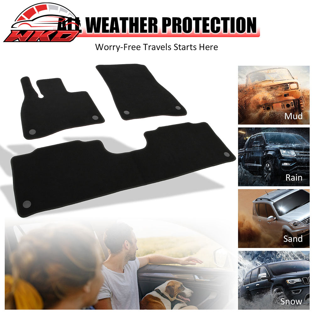 Fits 23-25 Benz EQS SUV X296 Anti-Slip First Second Row Floor Mats Carpets Nylon