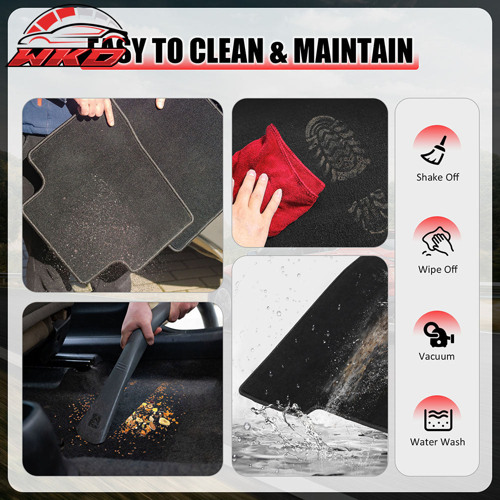Fits 24-25 Tesla Cybertruck Anti-Slip First Second Row Floor Mats Carpets Nylon