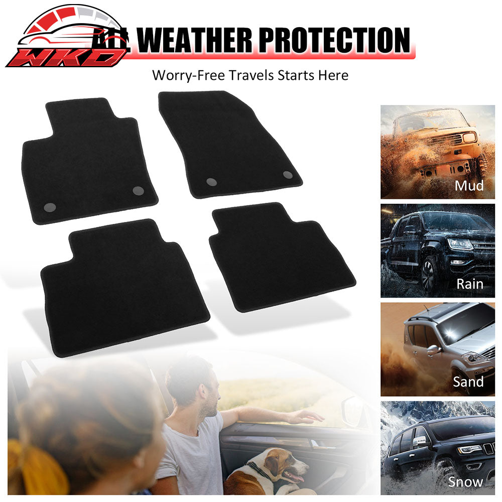 Fits 25-26 Nissan Kicks Anti-Slip First Second Row Floor Mats Carpets Nylon 4PCS