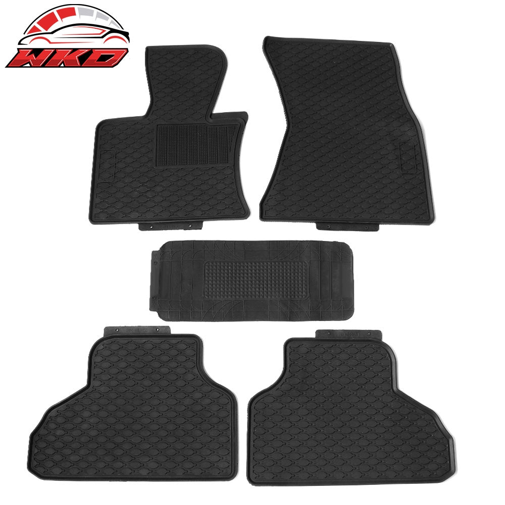 Wholesale 14-18 F15 X5 Heavy Duty Black Latex Floor Mats Front & Second Row 5PC FOR: (BMW)