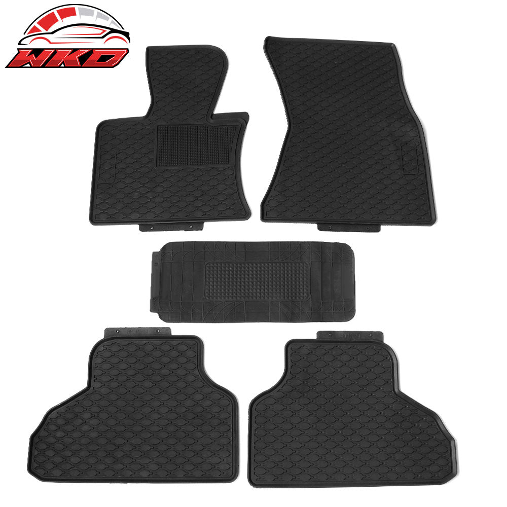 Wholesale 14-18 F15 X5 Heavy Duty Black Latex Floor Mats Front & Second Row 5PC FOR: (BMW)