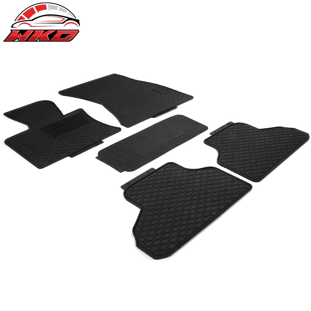 14-18 F15 X5 Heavy Duty Black Latex Floor Mats Front & Second Row 5PC FOR: (BMW)