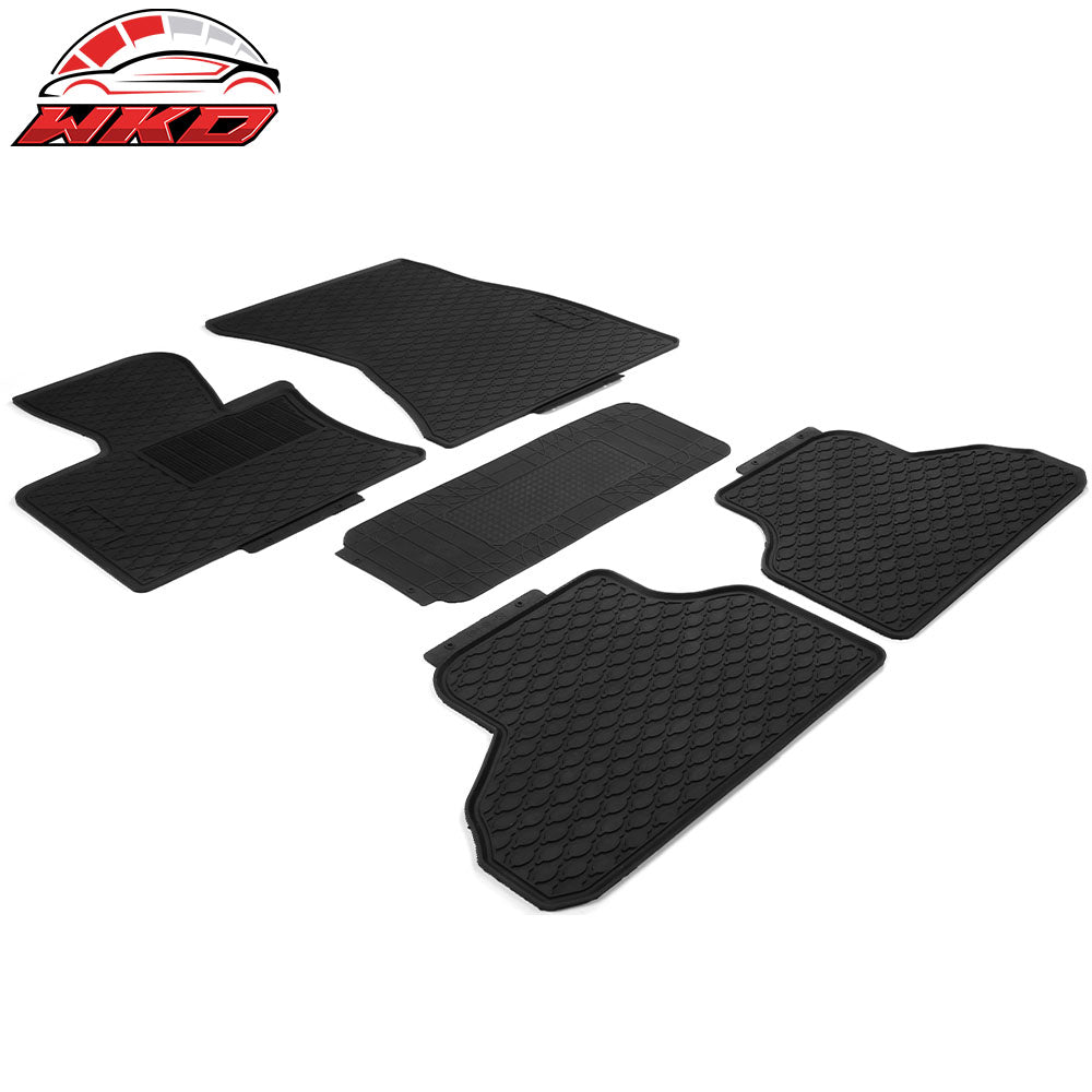 14-18 F15 X5 Heavy Duty Black Latex Floor Mats Front & Second Row 5PC FOR: (BMW)