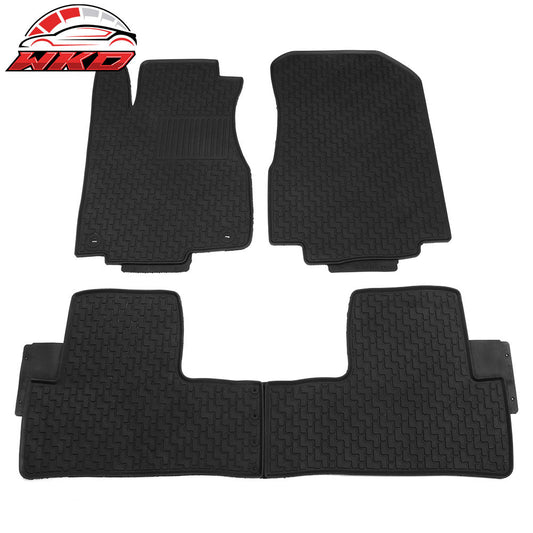 Wholesale 12-16 Honda CR-V CRV Heavy Duty Black Latex Floor Mats Front & Second Row