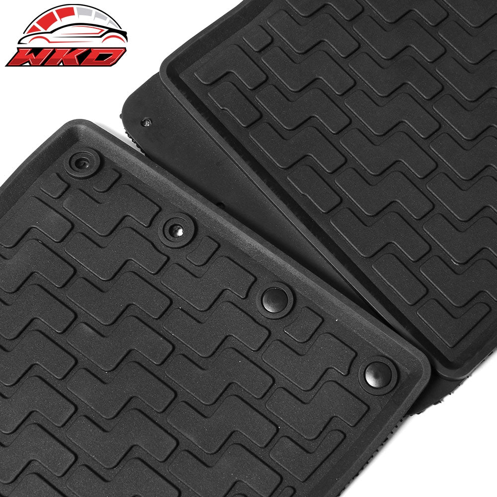 Fits 12-16 Honda CR-V CRV Heavy Duty Black Latex Floor Mats Front & Second Row