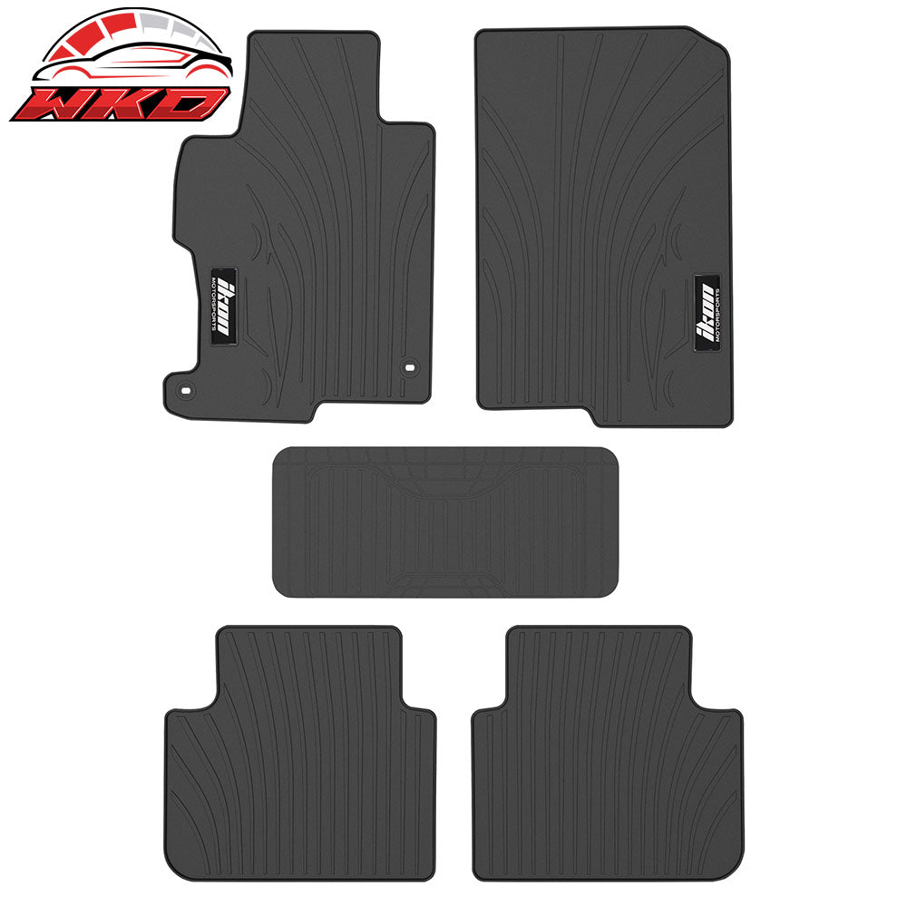 Fits 13-17 Honda Accord 4DR Latex Floor Mats Liner All Weather Carpets Black 5PC