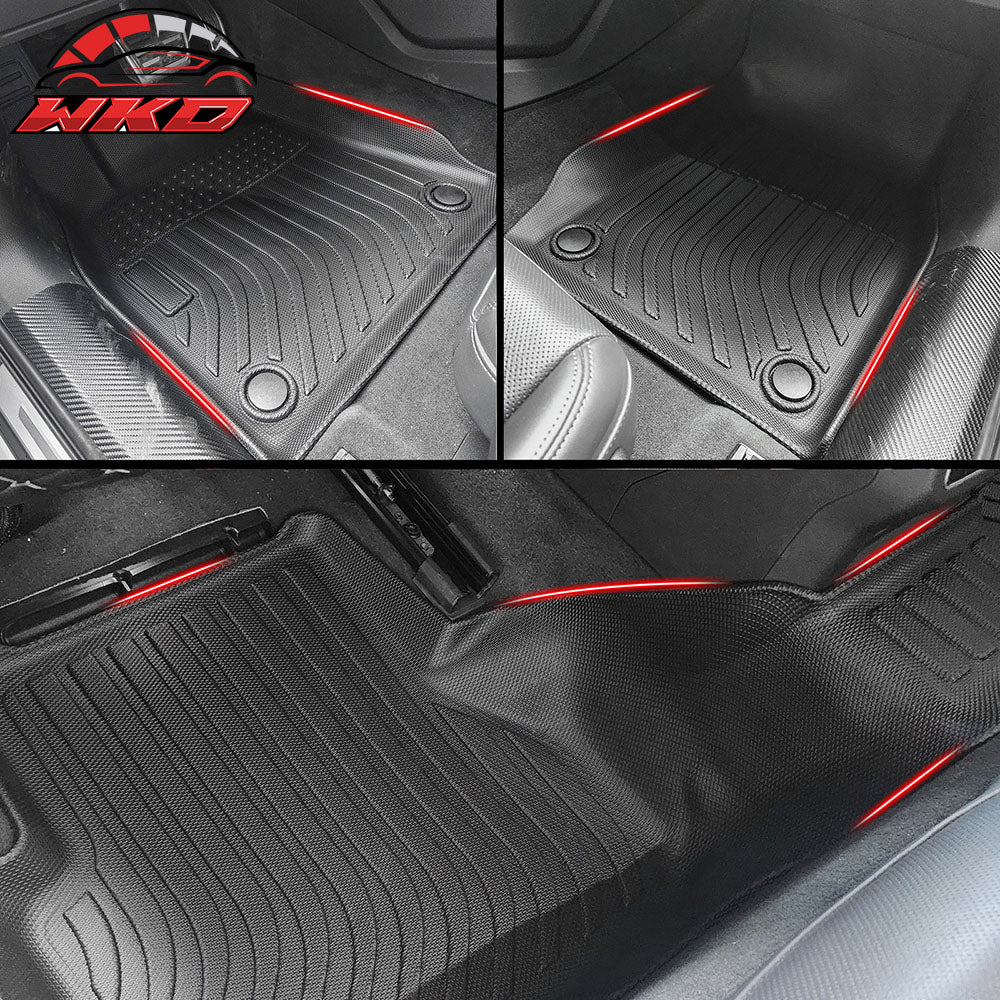 Fits 19-25 Audi A6/A7/S6/S7/RS6/RS7 Floor Mats TPE Carpets 3D All Weather Liner