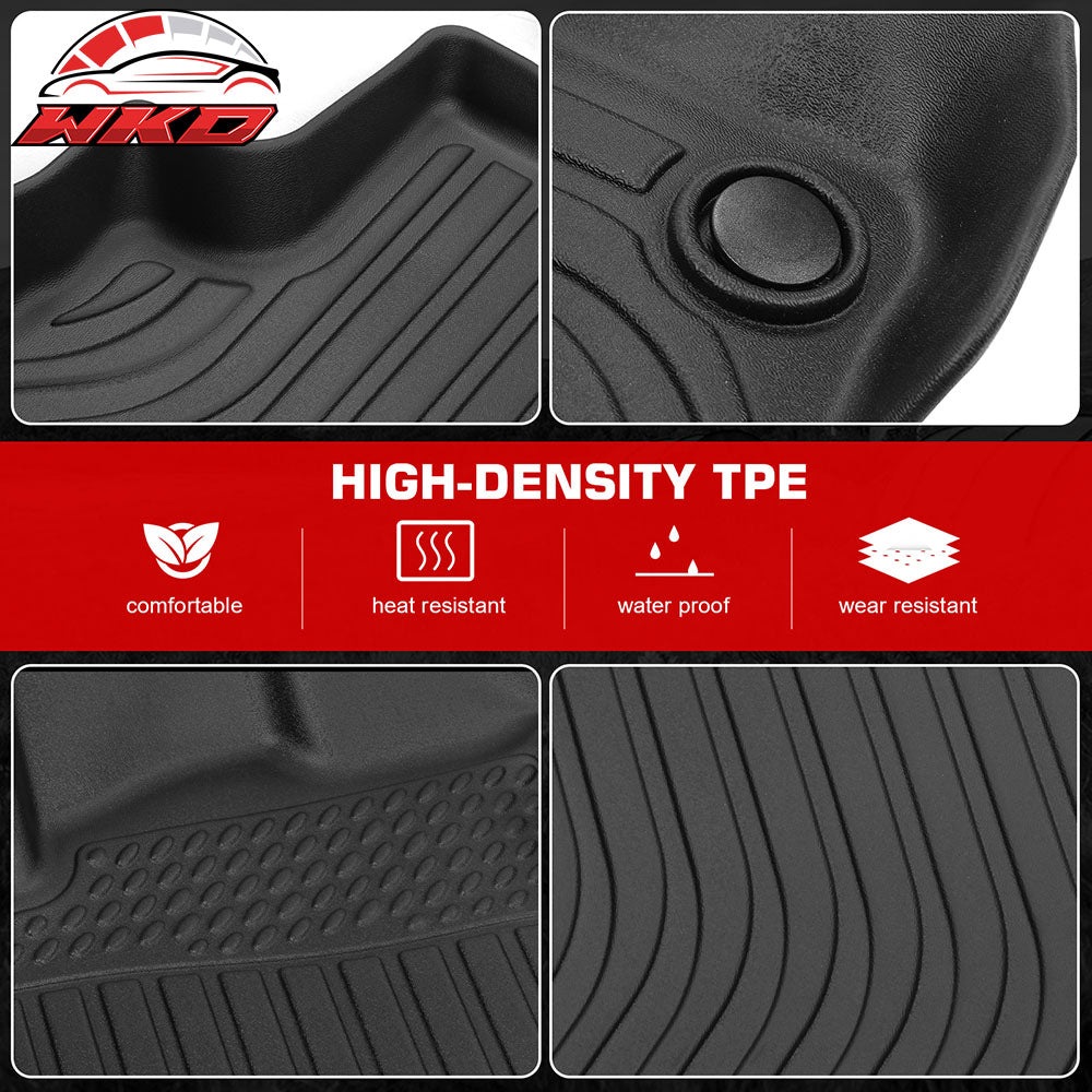 Fits 19-25 Audi Q3 All Weather 3D Molded Floor Mats 1st 2nd Row Carpet Liner TPE