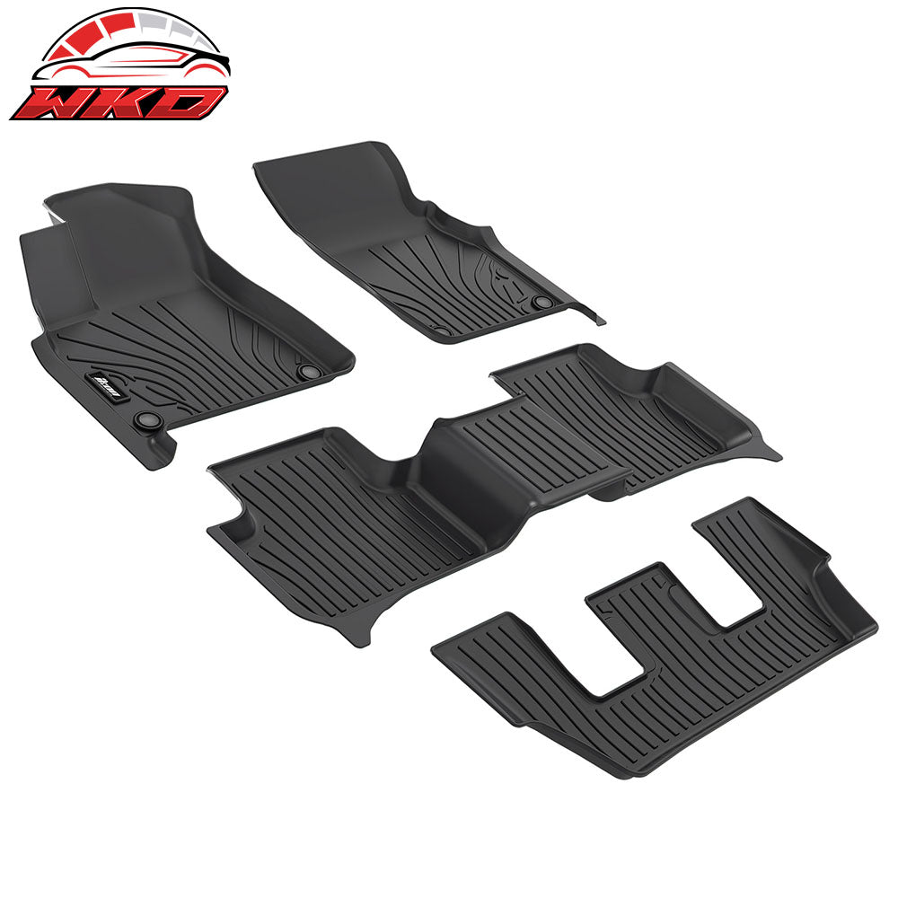 Fits 20-25 Audi Q7/SQ7 Floor Mats TPE Carpets 3D IKON Style All Weather Liner